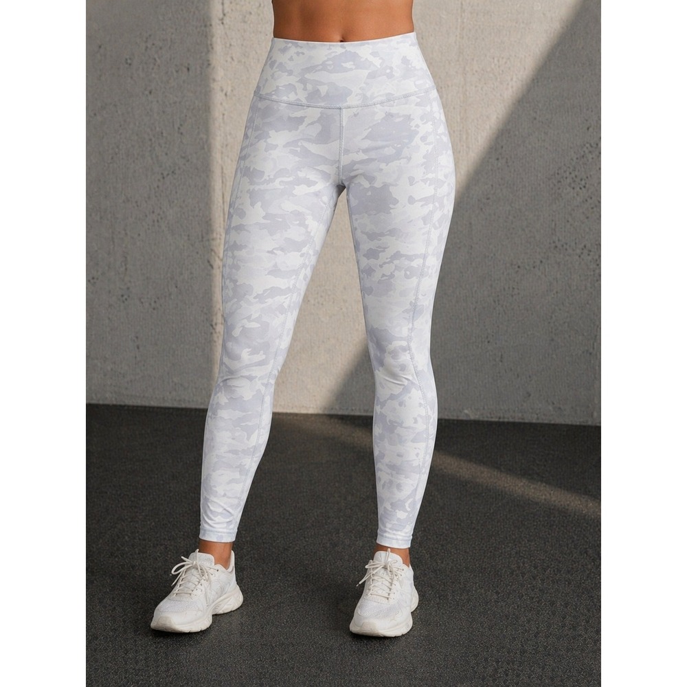 Lululemon Align Ribbed HR Pant 25 Size 8 Incognito Camo Alpine White Leggings